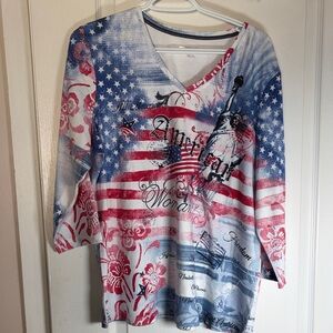Allison Daley American Woman 3/4 Sleeve Soft Tunic